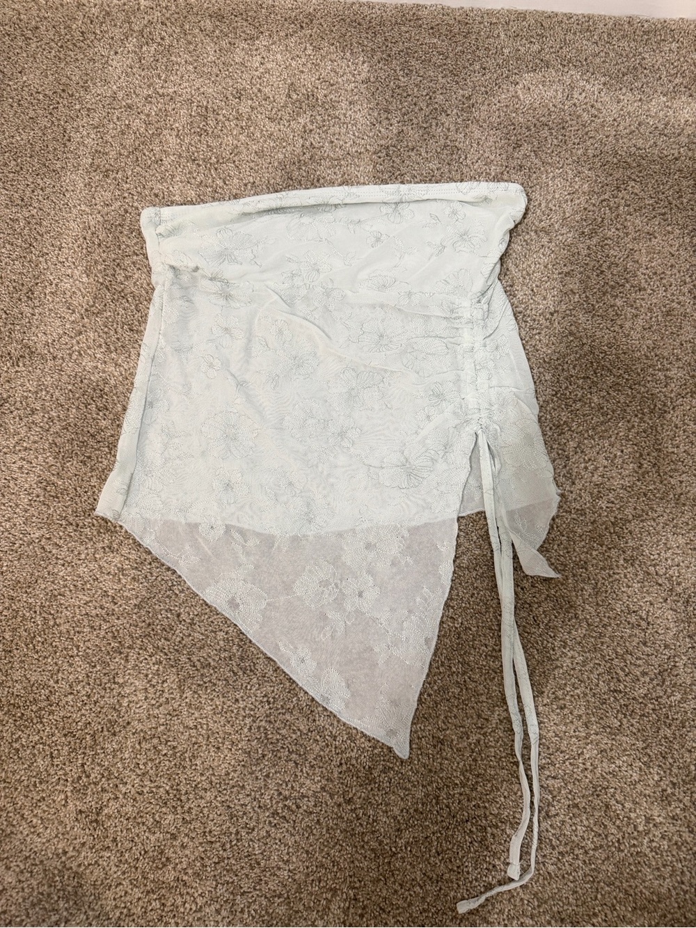 NWT Tillys Light Mint Lace Asymmetric Tube Top